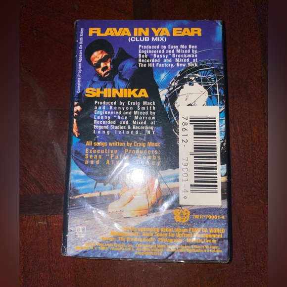 Craig Mack Flava In Ya Ear (Cass, Single) 
Media: Mint (M) 
Sleeve: Very Good + - Picture 2 of 3